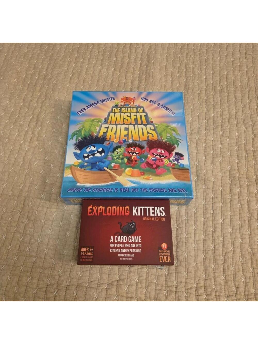 Exploding Kittens Card Game (Used) + Free Game (New)